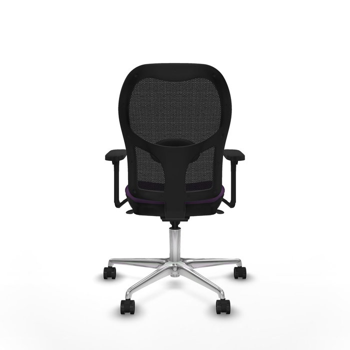 PIQUERAS Y CRESPO Silla de oficina Jorquera con mecanismo Sincro, Tela Morada y Malla Negra PIQUERAS Y CRESPO Silla de oficina Jorquera con mecanismo Sincro, Tela Morada y Malla Negra