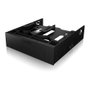 ICY BOX IB-5251 Einbaurahmen para 3 Unidades de Almacenamiento 2.5", Marco de Montaje en Bahía con Tornillos Incluidos, Negro, 147 x 175 x 40 mm