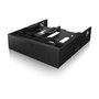 ICY BOX IB-5251 Einbaurahmen para 3 Unidades de Almacenamiento 2.5", Marco de Montaje en Bahía con Tornillos Incluidos, Negro, 147 x 175 x 40 mm