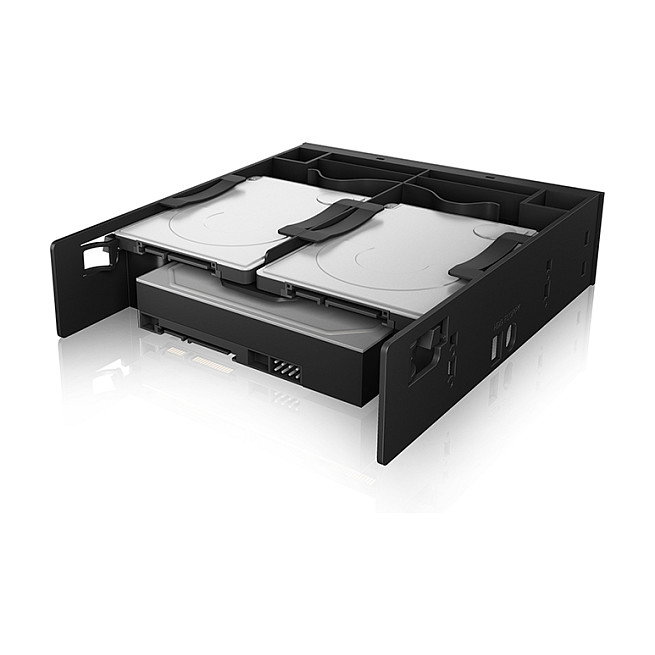 ICY BOX IB-5251 Einbaurahmen para 3 Unidades de Almacenamiento 2.5", Marco de Montaje en Bahía con Tornillos Incluidos, Negro, 147 x 175 x 40 mm ICY BOX IB-5251 Einbaurahmen para 3 Unidades de Almacenamiento 2.5", Marco de Montaje en Bahía con Tornillos Incluidos, Negro, 147 x 175 x 40 mm