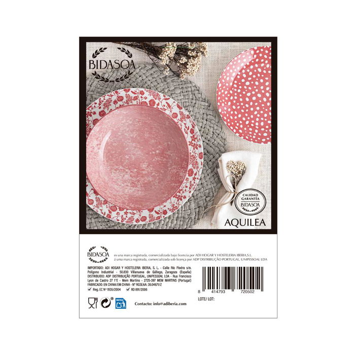 Vajilla Porcelana Aquilea Bidasoa 12 Piezas - 4 Personas