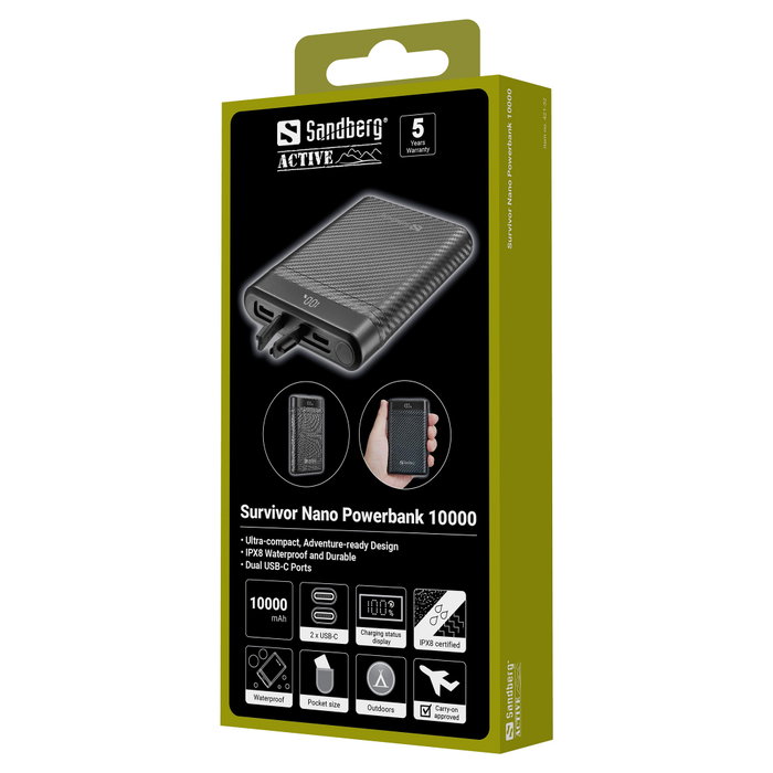 SANDBERG Survivor Nano Powerbank 10000