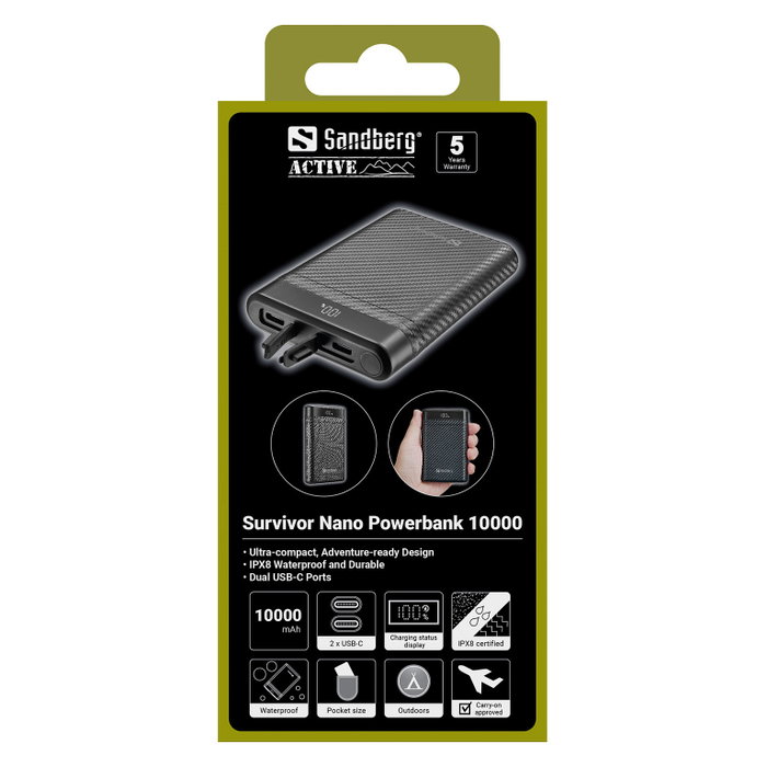 SANDBERG Survivor Nano Powerbank 10000