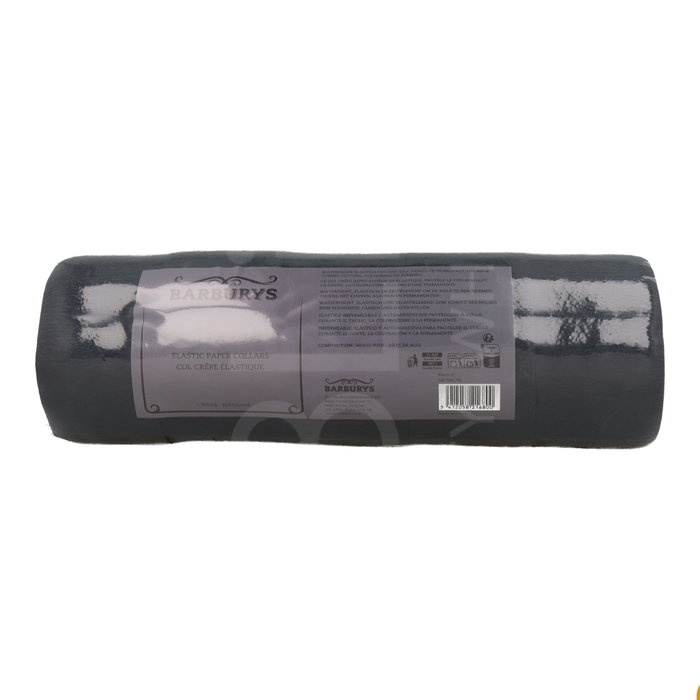Sinelco Barburys Papel de Cuello Desechable Profesional - Negro - Paquete 1 x 5 Unidades