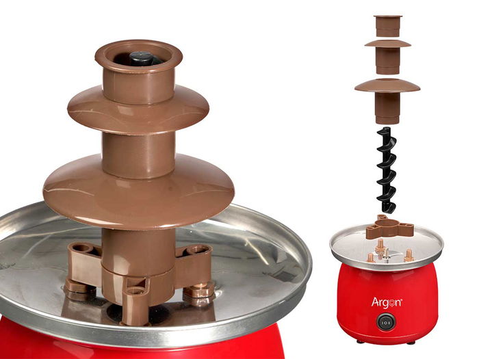 Argon Fuente De Chocolate Roja 45W 15x22.5x15 cm (Set de 6)