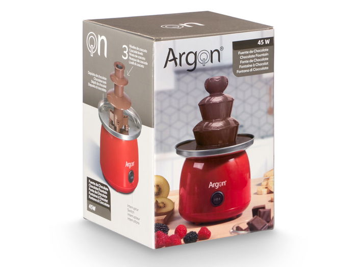 Argon Fuente De Chocolate Roja 45W 15x22.5x15 cm (Set de 6)