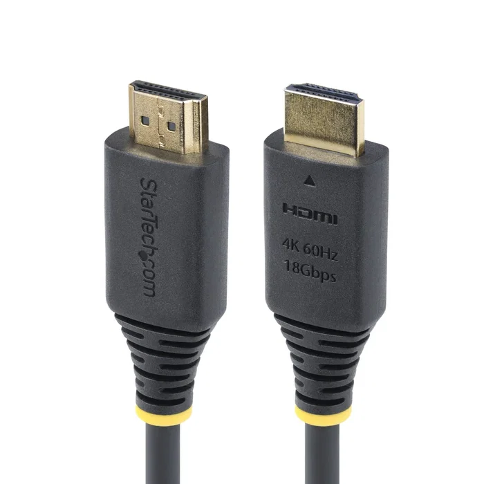 Startech Cable HDMI2-CABLE-4K60-4M Premium Certificado 4K 60Hz 18Gbps HDR10 ARC HDCP 2.2 Ethernet 4 Metros Negro