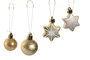 DKD Home Decor Set de 70 Bolas de Decoración Doradas