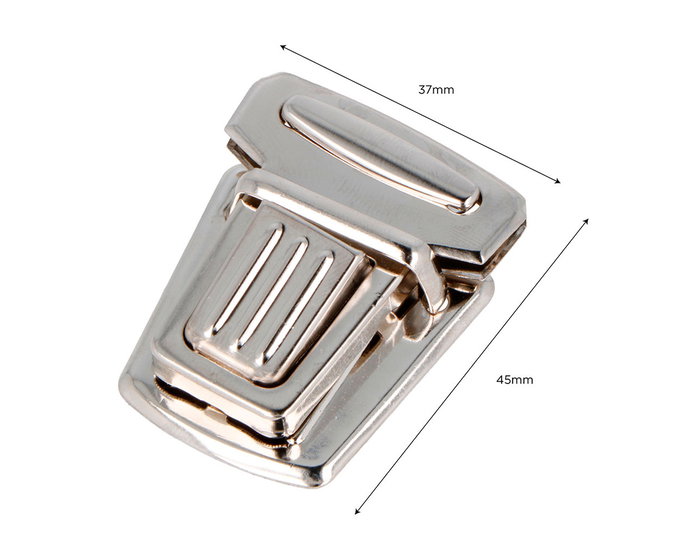 Innspiro Broche Tupi Rectangular de Acero Níquel 45x37 mm (2 unidades)