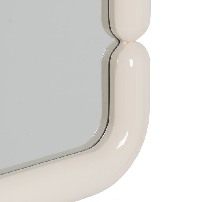 Espejo Lacado Crema Dm Decoración 90 X 4,80 X 90 cm