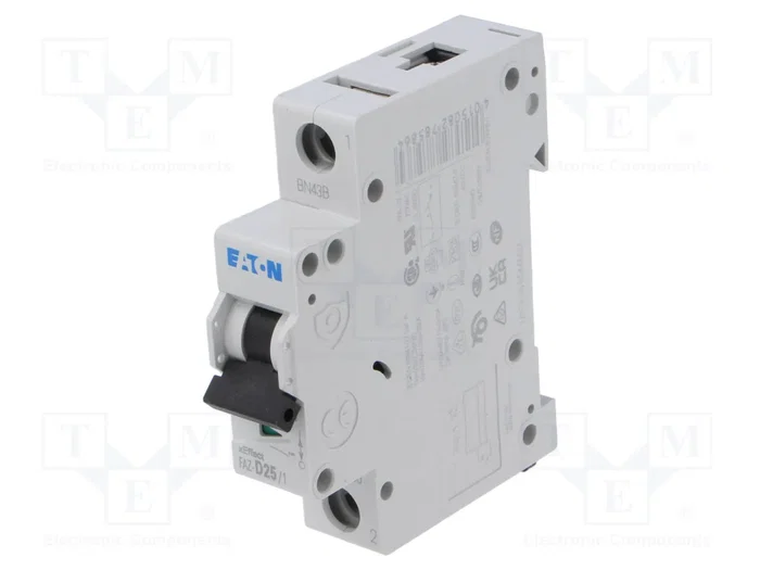 EATON ELECTRIC FAZ-D25/1 Interruptor magnetotérmico 25A 1 Polo EATON ELECTRIC FAZ-D25/1 Interruptor magnetotérmico 25A 1 Polo