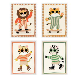 DKD Home Decor Cuadro Lienzo Animales Patines 30x40 cm