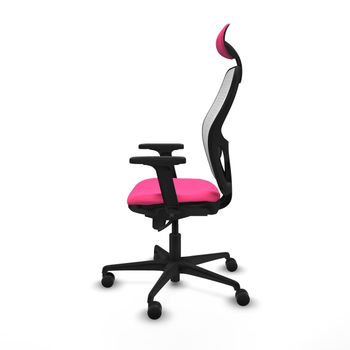 PIQUERAS Y CRESPO Silla de oficina Jorquera Rosa y Blanco