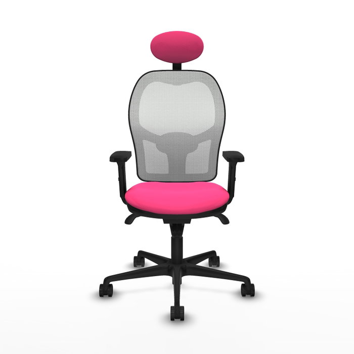 PIQUERAS Y CRESPO Silla de oficina Jorquera Rosa y Blanco