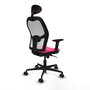PIQUERAS Y CRESPO Silla de oficina Jorquera Rosa y Blanco