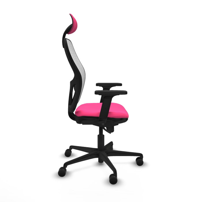 PIQUERAS Y CRESPO Silla de oficina Jorquera Rosa y Blanco