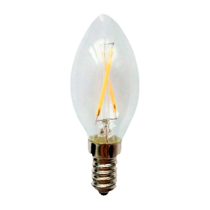 Fbright Bombilla vela filamento LED C35, E14, 2 W, 200 lm, 2000 K Fbright Bombilla vela filamento LED C35, E14, 2 W, 200 lm, 2000 K