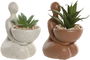 DKD Home Decor Planta Terracota Crema 9 x 12 x 7 cm (4 Unidades)