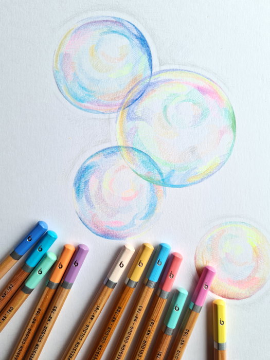 Estuche metálico de Lápices de colores Bruynzeel Expression tonos pastel de 12 artículos