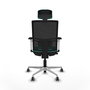 PIQUERAS Y CRESPO Silla de oficina Yunquera Sincro/Traslack Turquesa y Negro