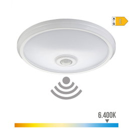 Edm Aplique de superficie LED con sensor crepuscular y movimiento IP20 15 W 6400 K ø29 x 6 cm