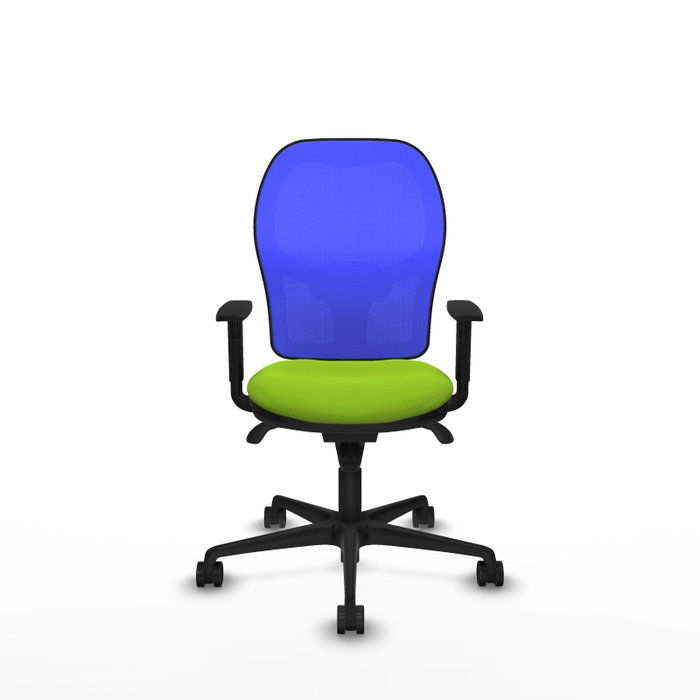 PIQUERAS Y CRESPO Silla de oficina Jorquera con mecanismo Sincro, Pistacho y Azul