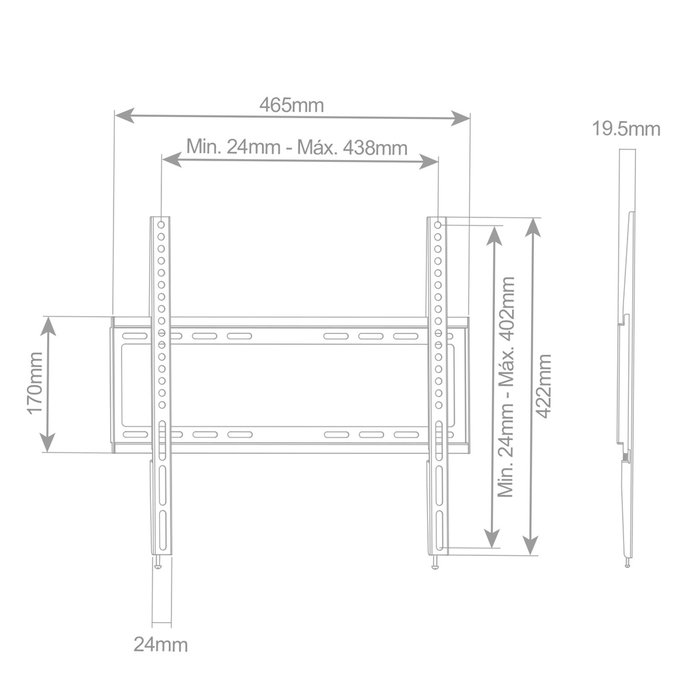 Holmios Soporte de TV fijo 32-55 pulgadas