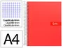 Liderpapel Cuaderno Espiral Crafty A4 80 Hojas 90g Cuadro 4mm Rojo