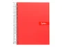 Liderpapel Cuaderno Espiral Crafty A4 80 Hojas 90g Cuadro 4mm Rojo