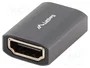 Lanberg AD-HDMI-02 Adaptador HDMI 2.1 Hembra a Hembra 8K Plata