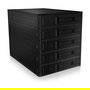 ICY BOX IB-565SSK Backplane para 5 HDD de 2.5", Hot-Swap, 3 Bahías de 5.25", con Ventilador, Llave y Aluminio - SATA, SATA II, SATA III, SAS
