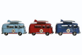 DKD Home Decor Vehiculo Decoracion Azul Celeste Azul Marino 27 x 10 x 16 cm (3 Unidades)