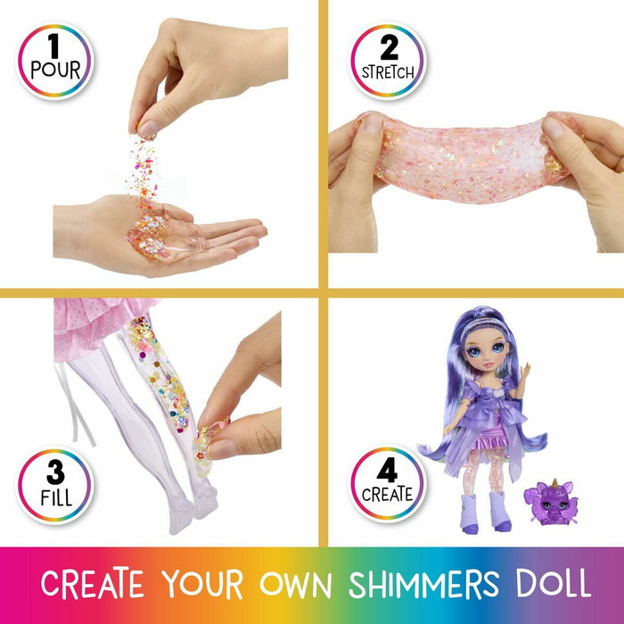 Rainbow High Muñeca Violet Rainbow Shimmers con Slime - Morado Rainbow High Muñeca Violet Rainbow Shimmers con Slime - Morado