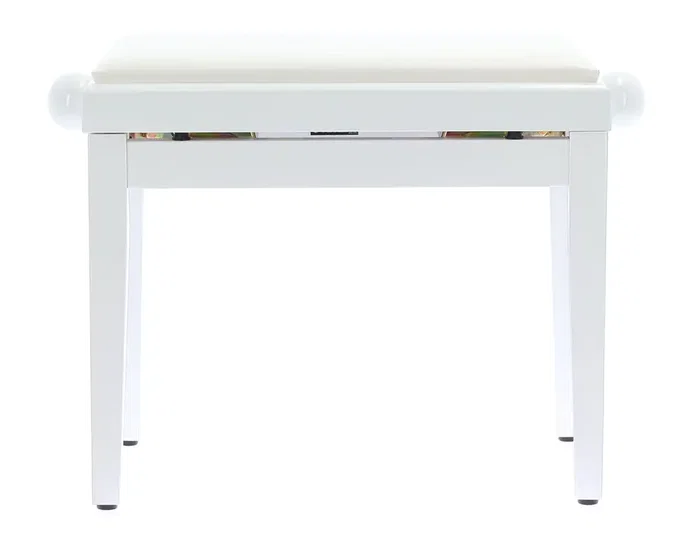 QUIKLOK - Banqueta para Piano de Terciopelo, Color Blanco Mate QUIKLOK - Banqueta para Piano de Terciopelo, Color Blanco Mate