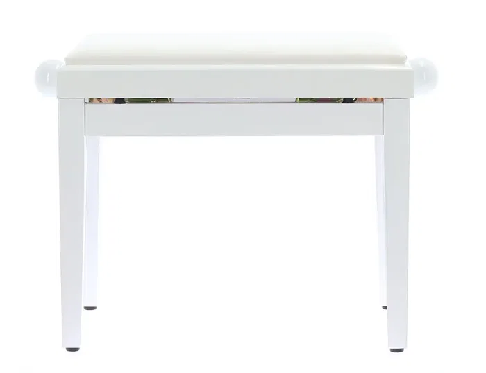 QUIKLOK - Banqueta para Piano de Terciopelo, Color Blanco Mate QUIKLOK - Banqueta para Piano de Terciopelo, Color Blanco Mate