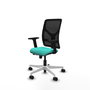 PIQUERAS Y CRESPO Silla de oficina Motilla con mecanismo Sincro/Traslack, Turquesa y Negro