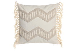 DKD Home Decor Cojín de Poliéster Crudo 45x45 cm con Aplicaciones