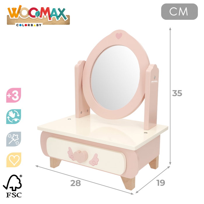 WOOMAX WOOMAX-SET TOCADOR MADERA 28X1 WOOMAX WOOMAX-SET TOCADOR MADERA 28X1