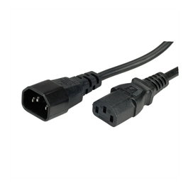 ROLINE 19.44.1011 Cable de Alimentación Negro, 1.8 m, Conectores IEC C14 a IEC C13, 250V, 10A