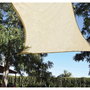Faura Toldo Vela Rectangular Beige 3 x 4 m Polietileno con Tratamiento Anti-UV Ocultación 100%