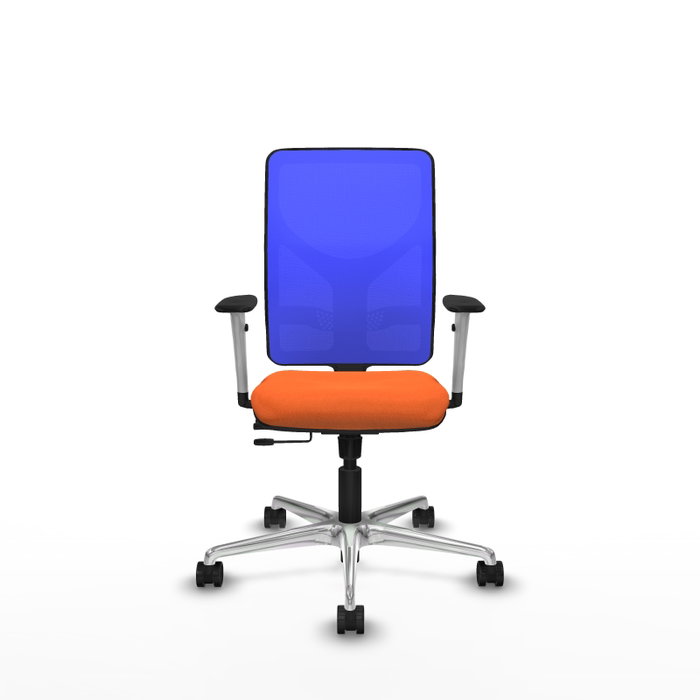 PIQUERAS Y CRESPO Silla de oficina Motilla con mecanismo Sincro/Traslack, Naranja y Azul