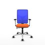PIQUERAS Y CRESPO Silla de oficina Motilla con mecanismo Sincro/Traslack, Naranja y Azul
