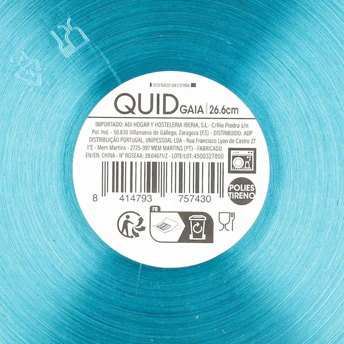 Plato Poliestireno Gaia Quid 26 cm (24 Unidades)