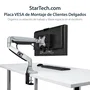 StarTech.com Soporte de Montaje VESA Ajustable para Thin Clients, Docking Station, NUC, Mac Mini, CPU Pequeña - Soporte para Monitor y Escritorio - Negro - ACCSMNT