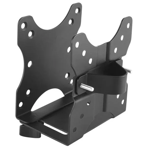 StarTech.com Soporte de Montaje VESA Ajustable para Thin Clients, Docking Station, NUC, Mac Mini, CPU Pequeña - Soporte para Monitor y Escritorio - Negro - ACCSMNT