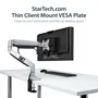 StarTech.com Soporte de Montaje VESA Ajustable para Thin Clients, Docking Station, NUC, Mac Mini, CPU Pequeña - Soporte para Monitor y Escritorio - Negro - ACCSMNT
