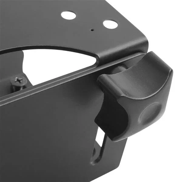 StarTech.com Soporte de Montaje VESA Ajustable para Thin Clients, Docking Station, NUC, Mac Mini, CPU Pequeña - Soporte para Monitor y Escritorio - Negro - ACCSMNT