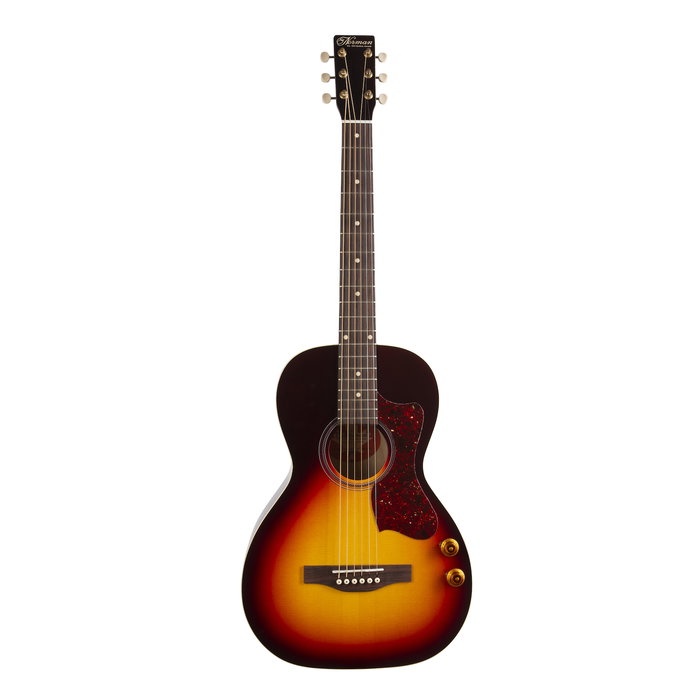 Norman B18 Parlor Cherry Burst GT Q-Discrete Guitarra Acústica Tapa de Cedro Sitka Macizo Mástil Arce Diapasón Palisandro Norman B18 Parlor Cherry Burst GT Q-Discrete Guitarra Acústica Tapa de Cedro Sitka Macizo Mástil Arce Diapasón Palisandro