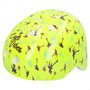 CB Riders Casco infantil amarillo neón con estampado de palmeras