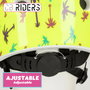 CB Riders Casco infantil amarillo neón con estampado de palmeras